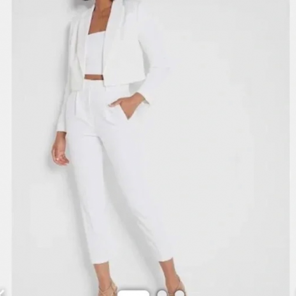 Express High Waisted Pleated Ankle Pant 00R